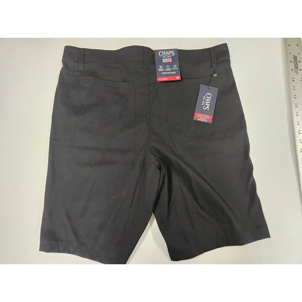 NWT Chaps Performance Shorts Gray Mens 34 Stretch Golf Casual